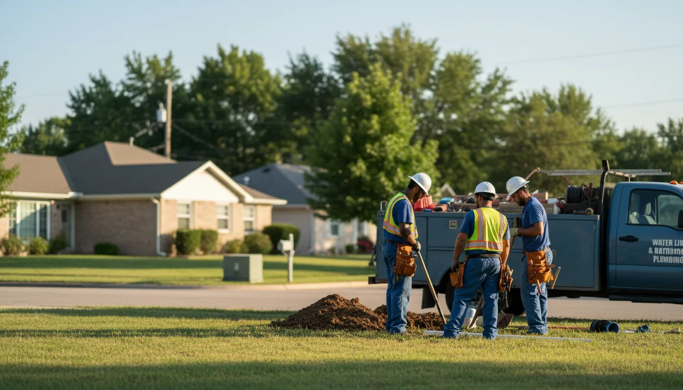 Residential water line and bathroom plumbing service in Shelbyville, KY
